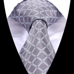 Hedvábná kravata šedá LD0462
