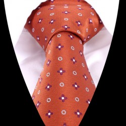 Hedvábná kravata oranžová LD0480