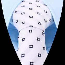 Hedvábná kravata bílá LD0530