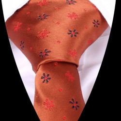Hedvábná kravata oranžová LD0579