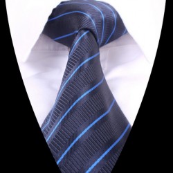 Hedvábná kravata tmavě modrá LD0626