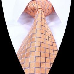 Hedvábná kravata oranžová LD0666