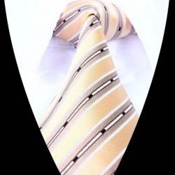 Hedvábná kravata žlutá LD0864