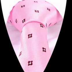 Hedvábná kravata růžová LD0476