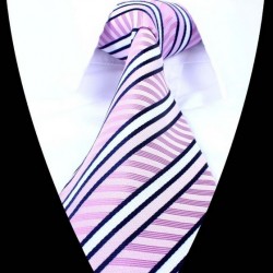 Hedvábná kravata růžová LD0865
