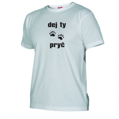 Pánské tričko Dej ty pracky pryč bílé