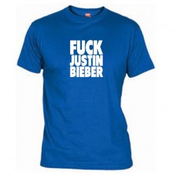 Pánské tričko Fuck Justin Bieber modré