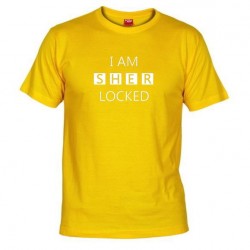 Pánské tričko I am sherlocked žluté