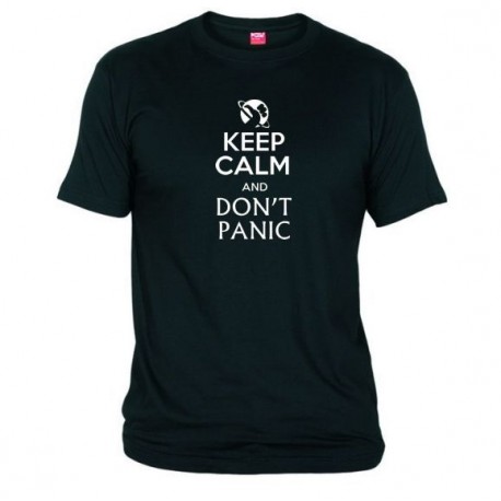 Pánské tričko Keep calm and DON´T PANIC černé