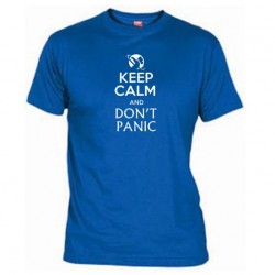 Pánské tričko Keep calm and DON´T PANIC modré