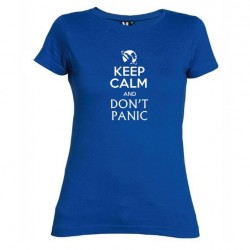 Dámské tričko Keep calm and DON´T PANIC modré