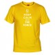 Pánské tričko Keep calm and use the force žluté