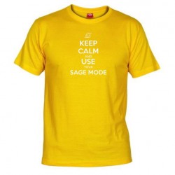 Pánské tričko Keep calm and use your sage mode žluté