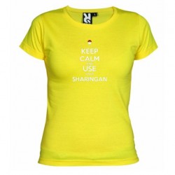 Dámské tričko Keep calm and use your sharingan žluté