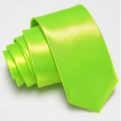 Úzká SLIM kravata limetková zelená