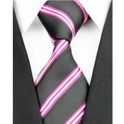 Hedvábná kravata černá NT0188