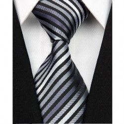 Hedvábná kravata černá NT0033