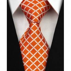 Hedvábná kravata oranžová NT0016