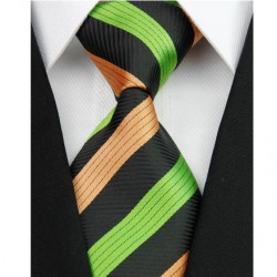 Hedvábná kravata černá NT0155