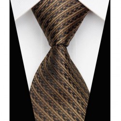 Hedvábná kravata hnědá NT0515