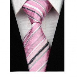 Hedvábná kravata růžová NT0043