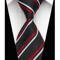 Hedvábná kravata černá NT0490