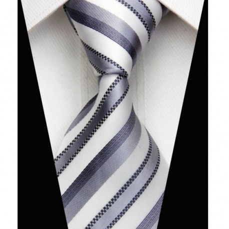 Hedvábná kravata šedá NT068
