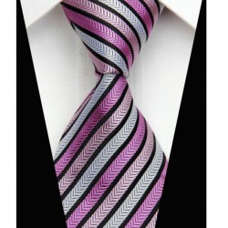 Hedvábná kravata růžová NT0533