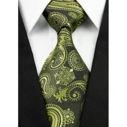 Hedvábná kravata zelená NT0214