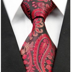 Hedvábná kravata červená NT0210