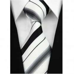 Hedvábná kravata bílá NT0207