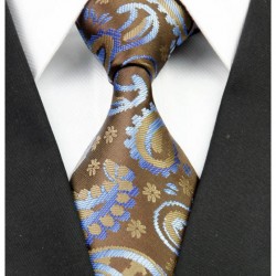 Hedvábná kravata hnědá NT0235