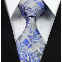 Hedvábná kravata šedá NT0267