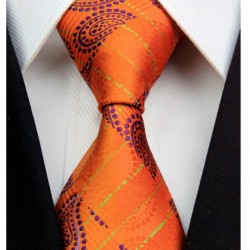 Hedvábná kravata oranžová NT0318