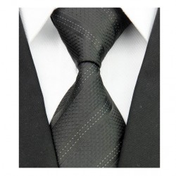 Hedvábná kravata černá NT0079