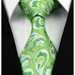 Hedvábná kravata zelená NT0254